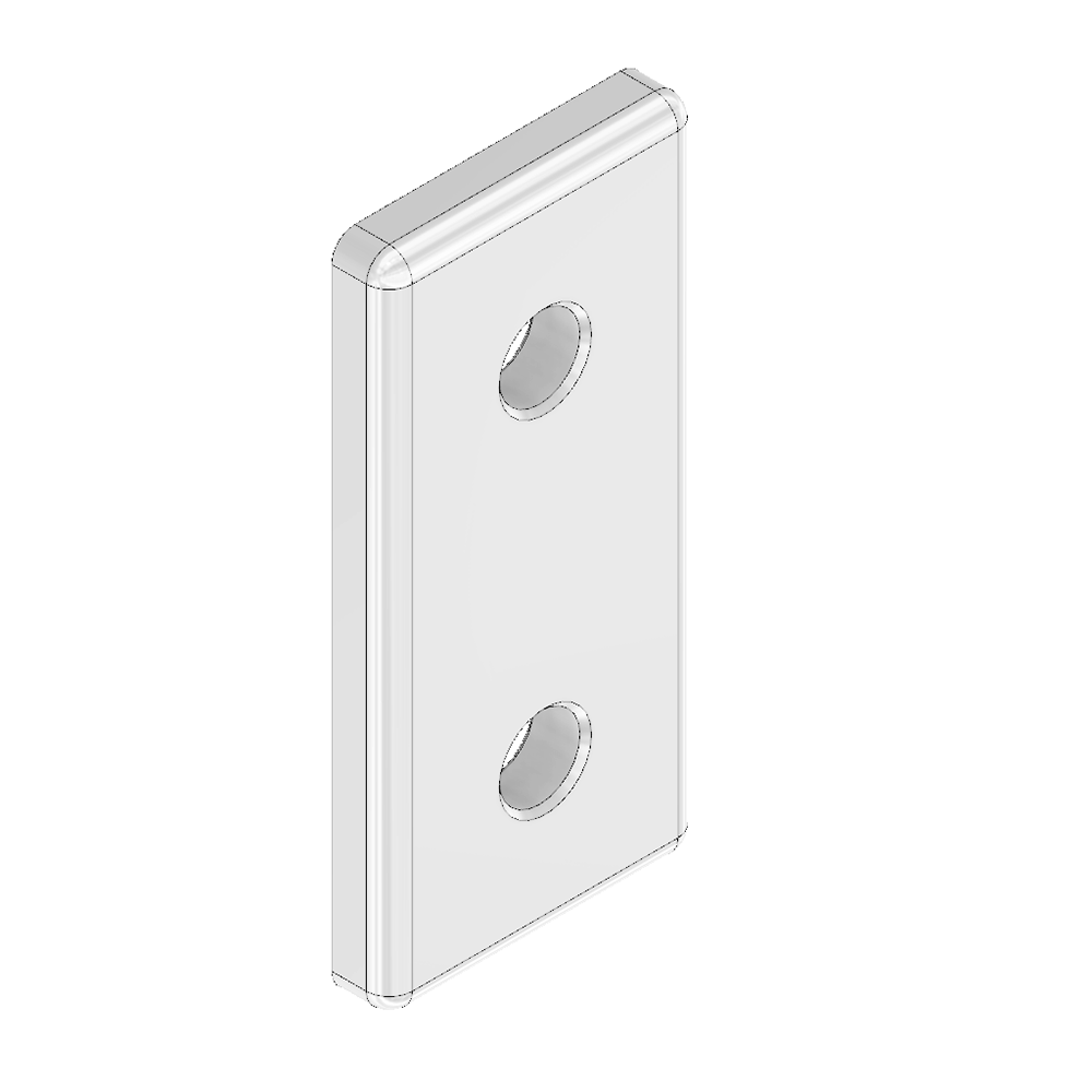 41-110-1 MODULAR SOLUTIONS ALUMINUM CONNECTING PLATE 45MM X 90MM FLAT W/HARDWARE